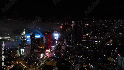 Wallpaper Mural Spectacular Fireworks Show in Ho Chi Minh City, Vietnam - A Global Attractio Torontodigital.ca