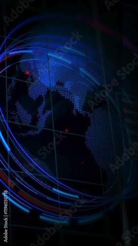 blue background with world