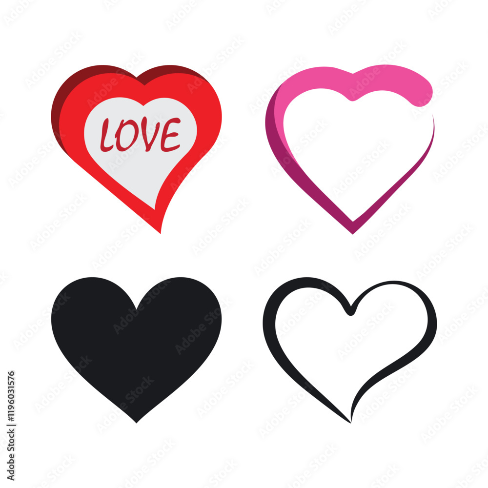 Heart vector icons Heart vector icons