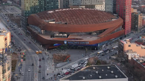 Aerial view of Brooklyn's Barclays Center