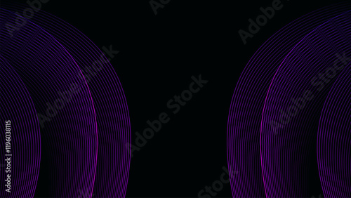 Abstract Modern purple gradient flowing wave lines. Futuristic technology concept.