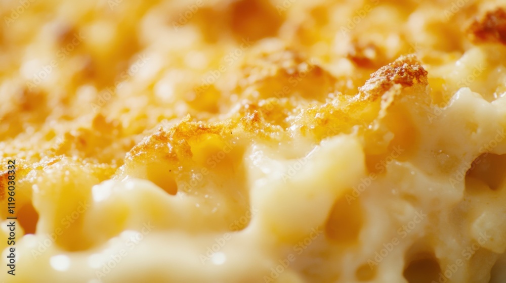 Close-up of rice with rich baked mac and cheese. Featuring creamy mac and cheese with a crispy top layer, served over rice. Emphasizing a comforting, indulgent dish. Ideal for mac and cheese recipes. Close-up of rice with rich baked mac and cheese. Featuring creamy mac and cheese with a crispy top layer, served over rice. Emphasizing a comforting, indulgent dish. Ideal for mac and cheese recipes.