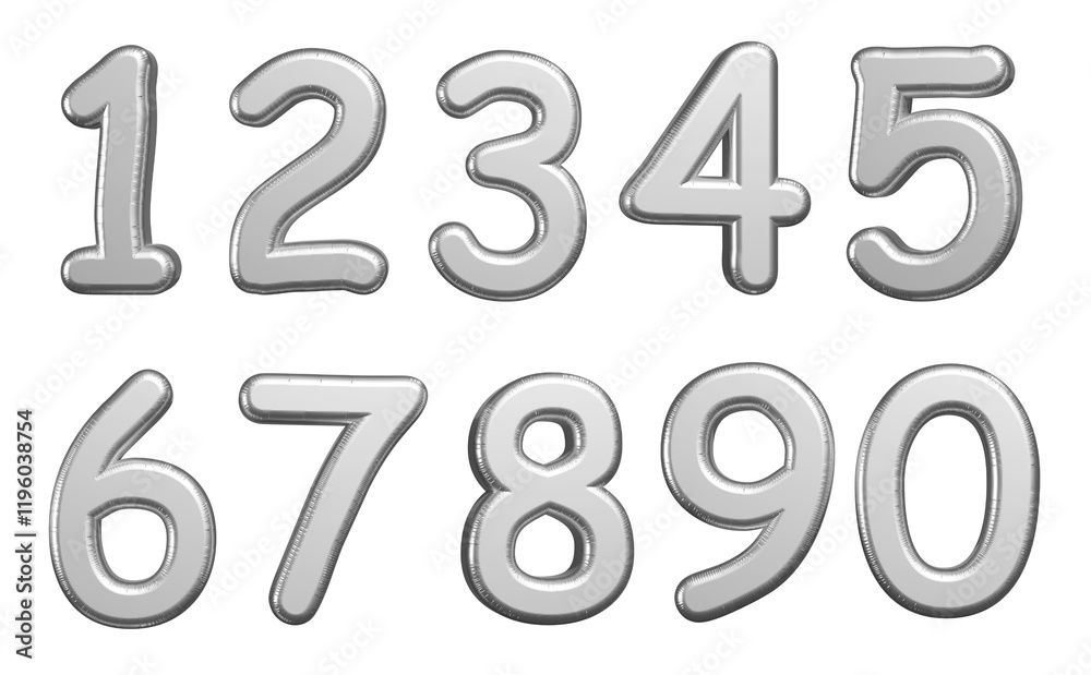 3d bundle complete number count 1 2 3 4 5 6 7 8 9 0 ballon custom silver chrome 3d bundle complete number count 1 2 3 4 5 6 7 8 9 0 ballon custom silver chrome