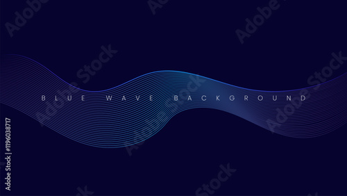 Modern purple blue gradient flowing wave lines. Futuristic technology concept. Vector illustration