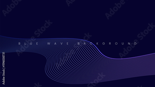 Modern purple blue gradient flowing wave lines. Futuristic technology concept. Vector illustration