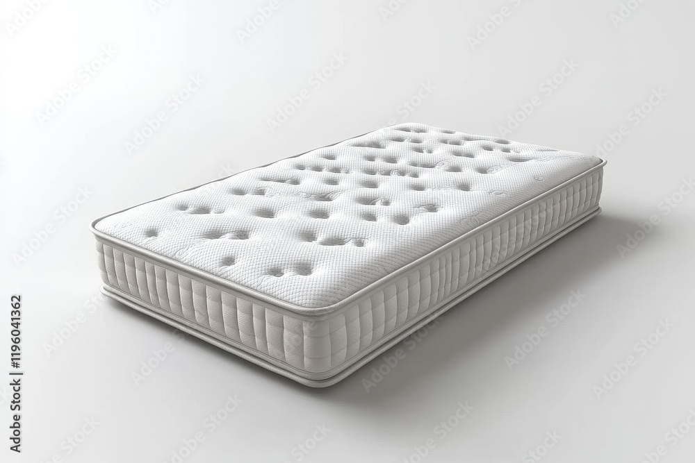 White mattress with quilted top. Ideal for websites selling bedding, interior design, or home goods. White mattress with quilted top. Ideal for websites selling bedding, interior design, or home goods.