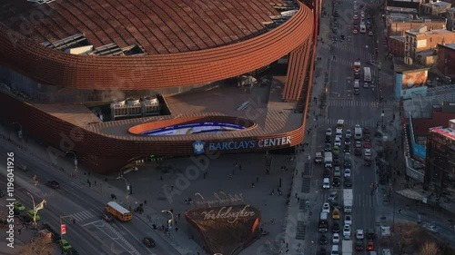 Aerial view of Brooklyn's Barclays Center