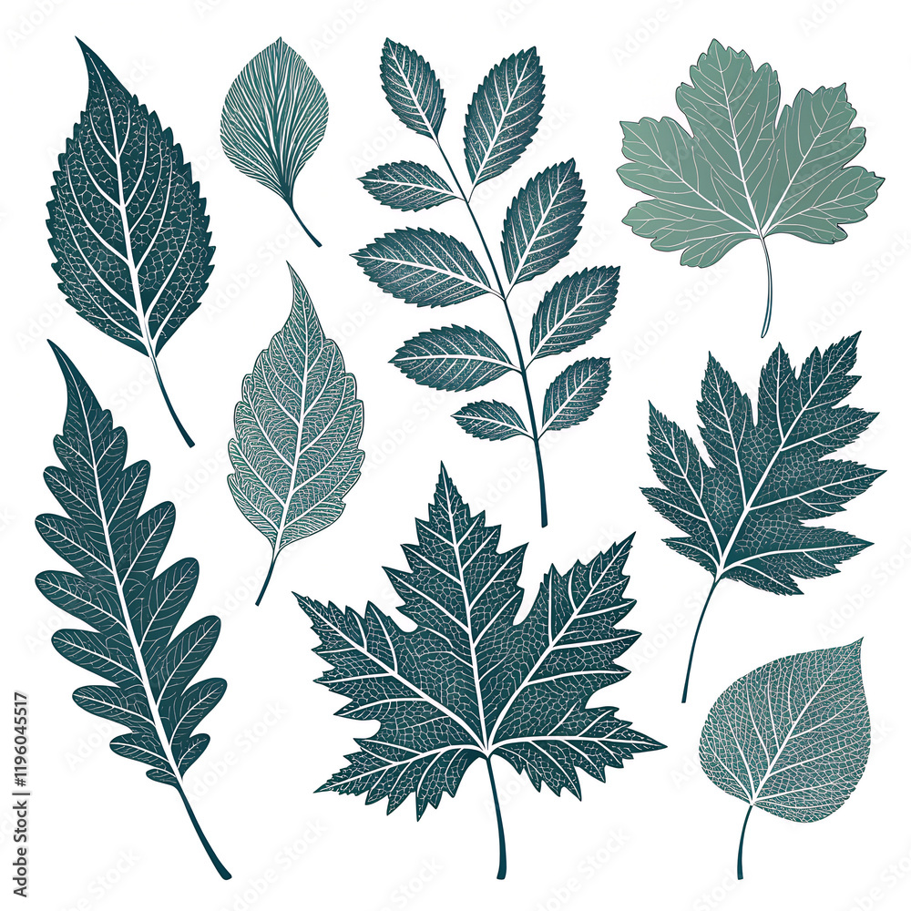 Fototapeta premium set of leaves