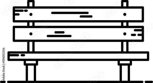 garden chair outline icon