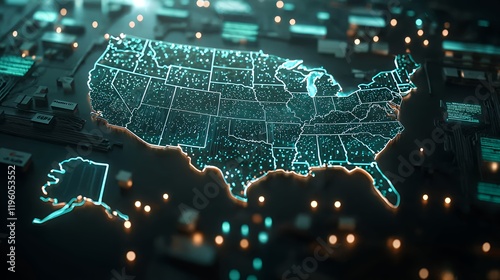 USA Digital Map: Technological Innovation and Connectivity Across America