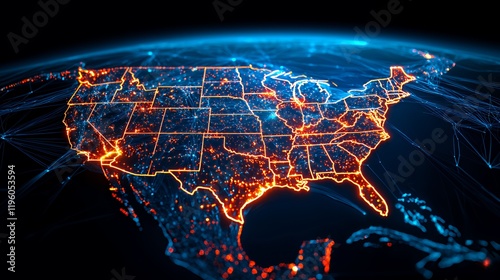 USA Network: Digital Map of the United States