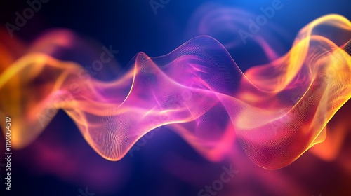 Abstract colorful waves of light creating a dynamic visual effect.