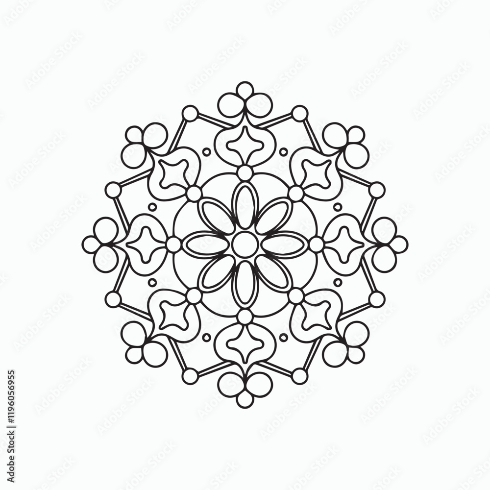 abstract floral ornament element mandala design abstract floral ornament element mandala design