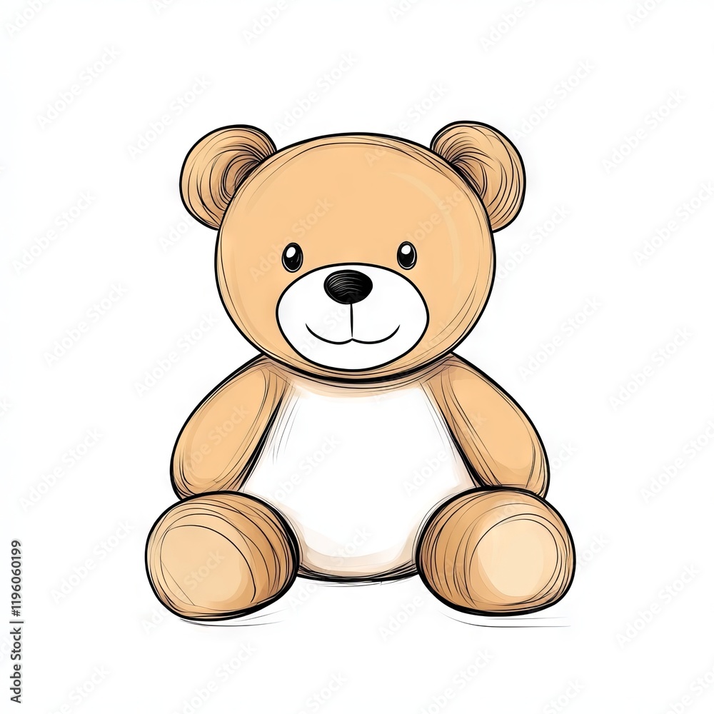 Adorable light brown teddy bear sitting. Adorable light brown teddy bear sitting.