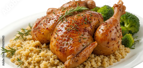 Roasted Chicken with Couscous and Broccoli: A Delicious and Hearty Meal photo