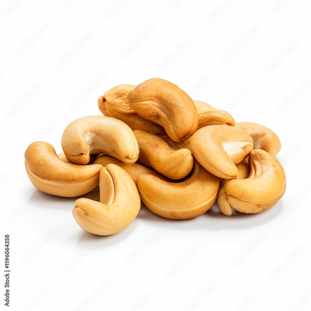 Roasted Cashews Closeup Studio Shot Pile of Nuts Food Photography