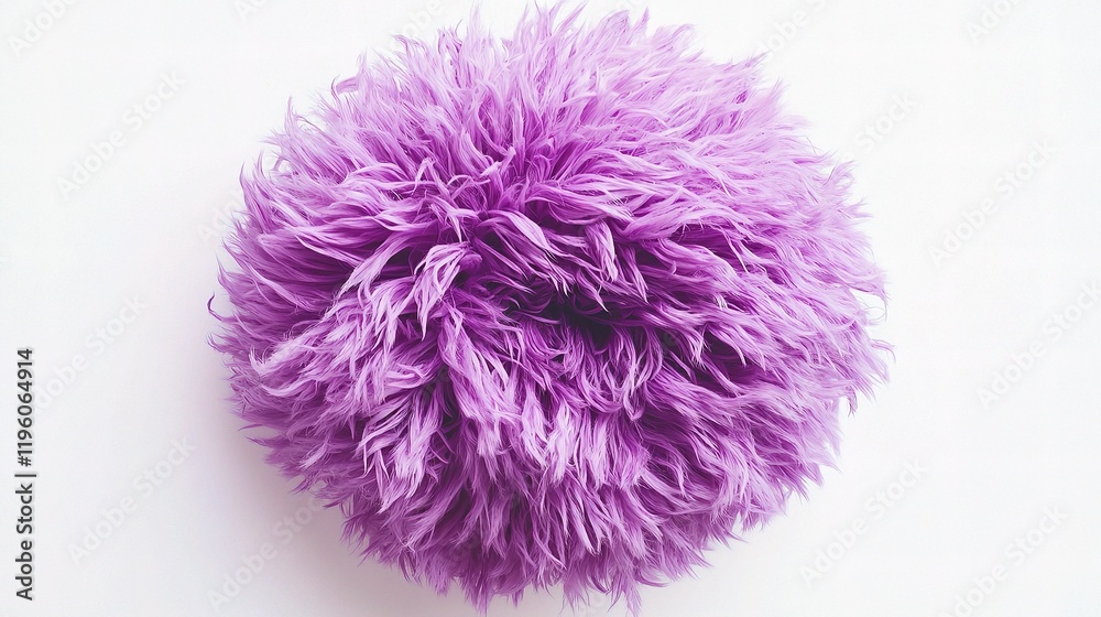 Closeup of Big Shaggy Purple Dahlia Isolated on White Background Closeup of Big Shaggy Purple Dahlia Isolated on White Background