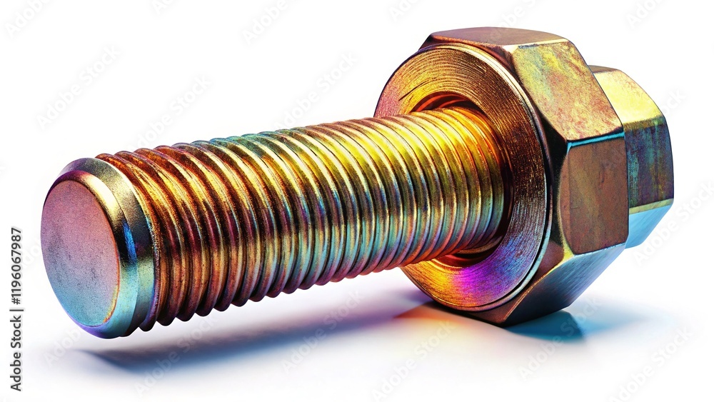 Railroad Bolt Close-up, Detailed Metal Parts, Industrial Photography Railroad Bolt Close-up, Detailed Metal Parts, Industrial Photography