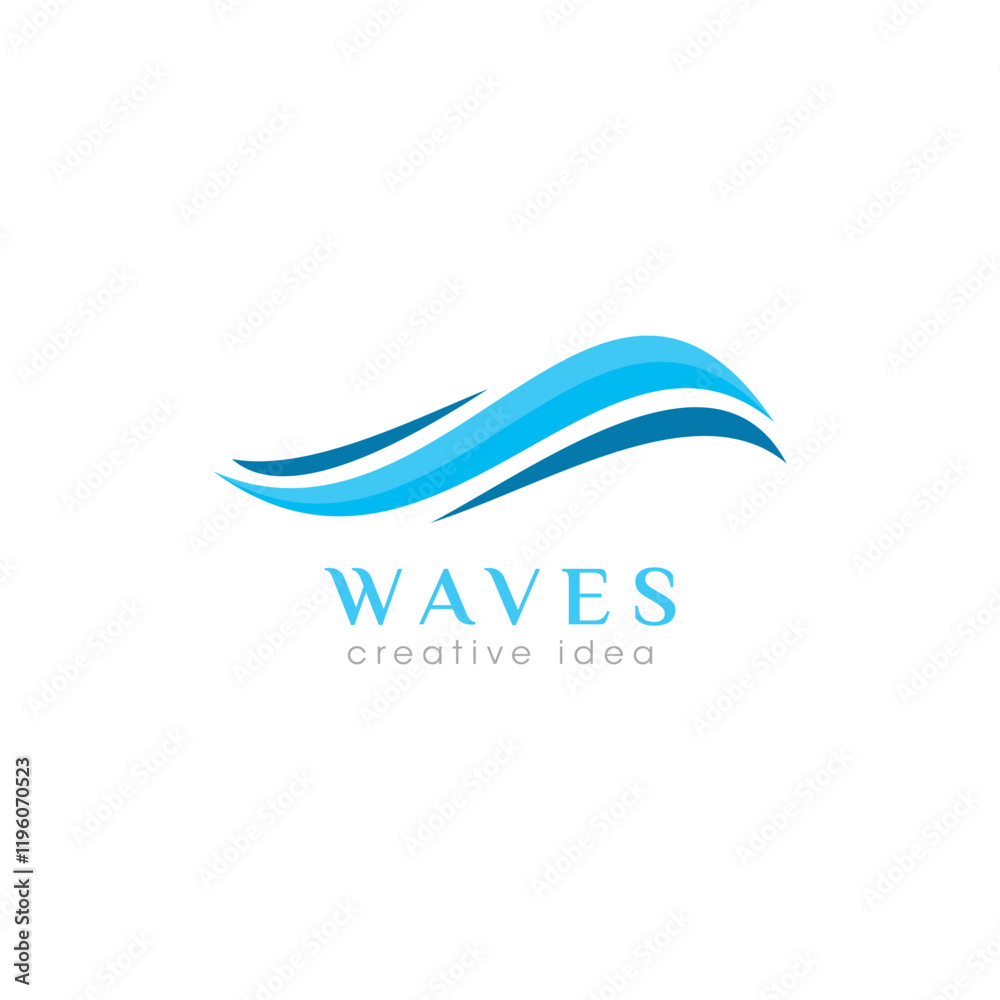 Creative Wave Concept Logo Design Template Creative Wave Concept Logo Design Template