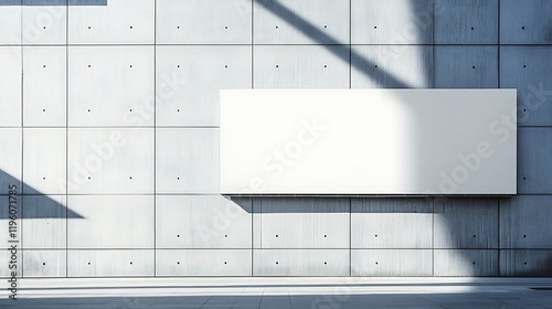 Simple Advertising Panel on Company Wall photo