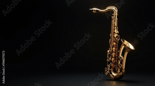 Wallpaper Mural A Golden Saxophone Instrument on a Dark Background, Ready for a Night of Musical Performance Torontodigital.ca