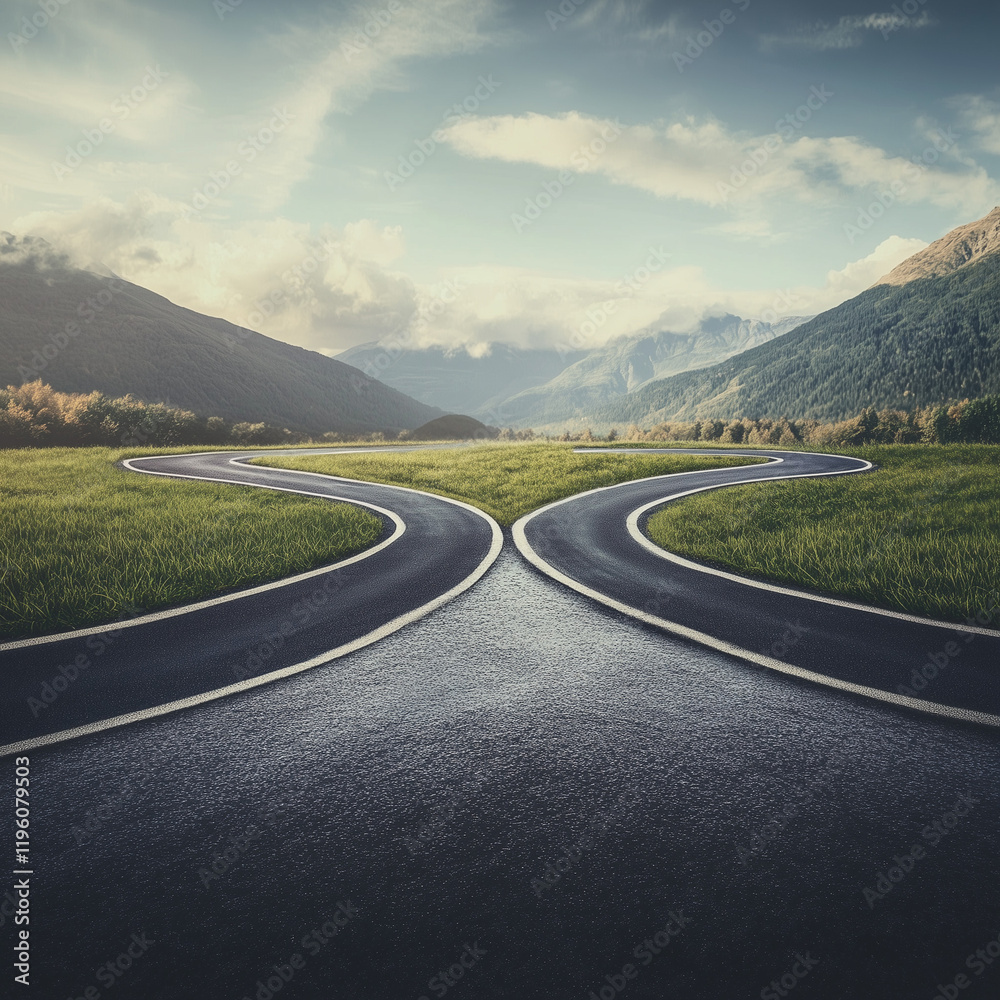 Naklejka premium Different direction and choice concept -