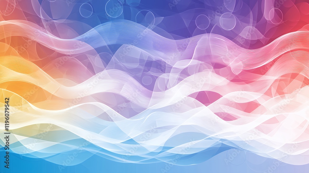Fototapeta premium Vibrant Rainbow Wave Abstract Background