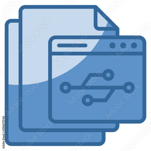 Version Control Icon Element For Design