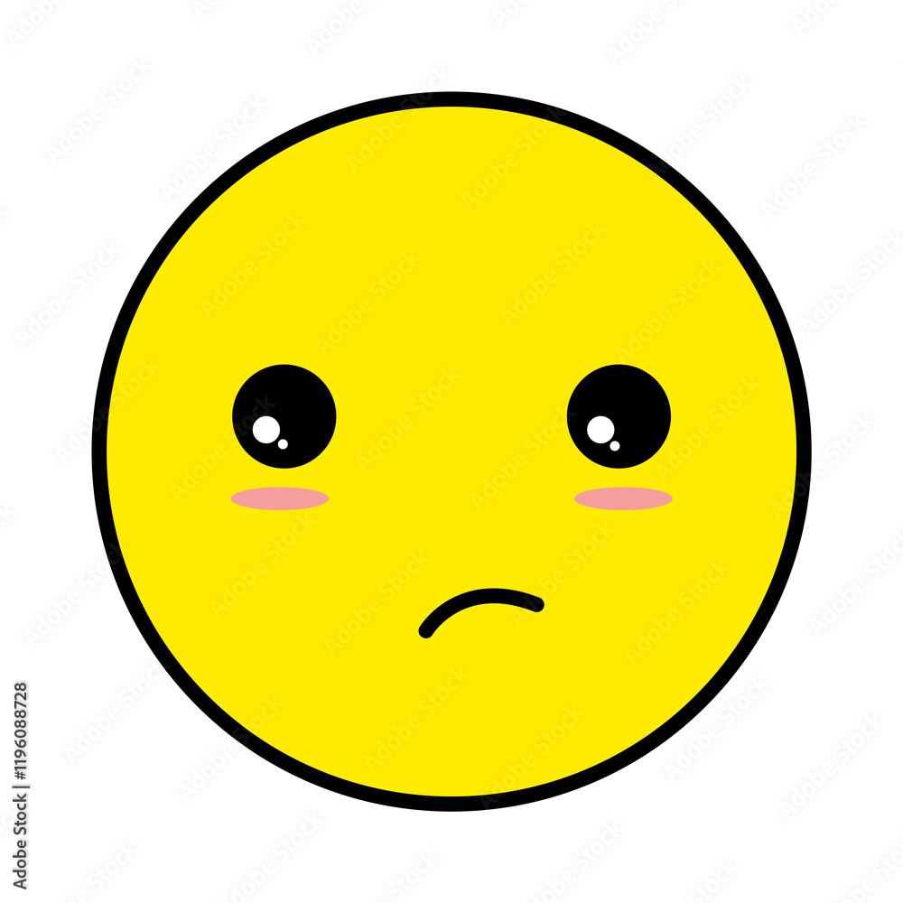 Fototapeta premium Yellow emoji showing facial expressions