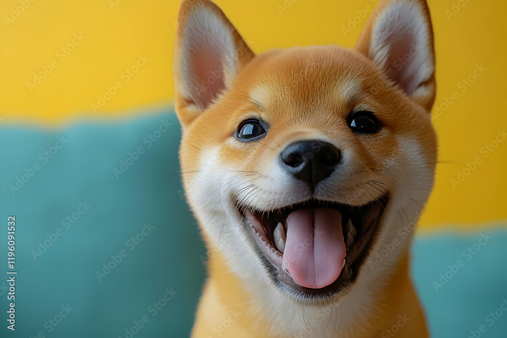 Happy Shiba Inu Puppy Illustration Happy Shiba Inu Puppy Illustration