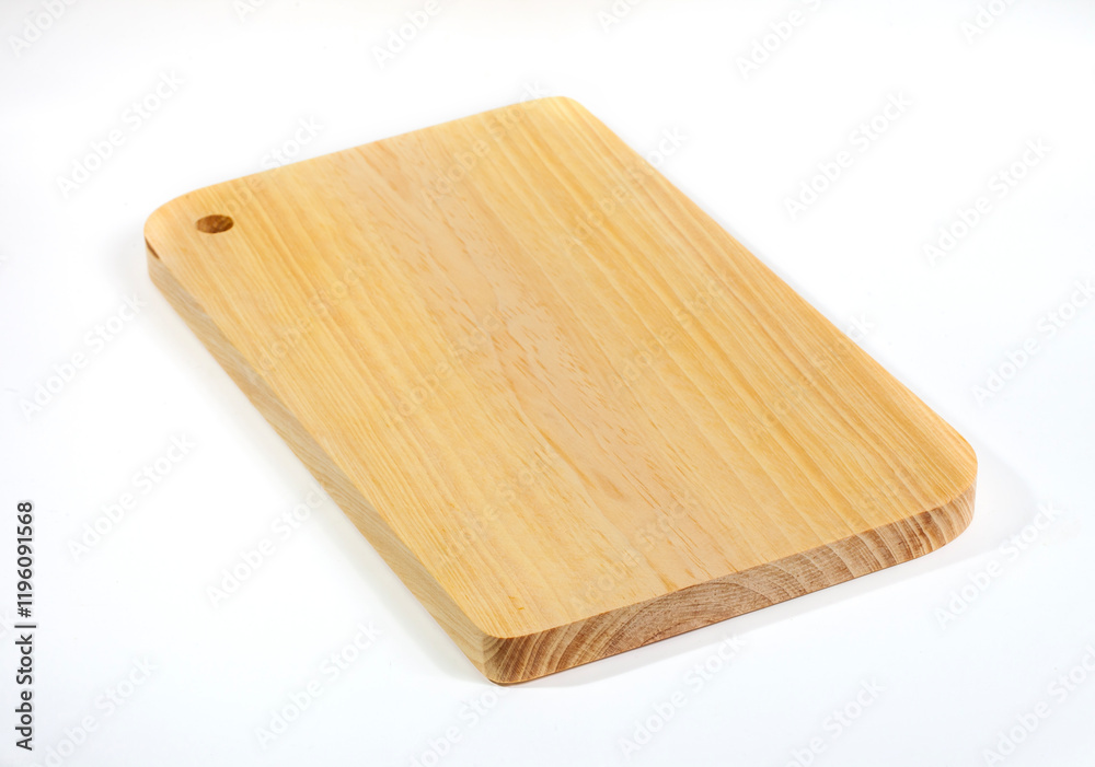 Wooden cutting board, base for cutting food ingredients and kitchen spices made of wood with natural wood pattern, isolated on white background. Wooden cutting board, base for cutting food ingredients and kitchen spices made of wood with natural wood pattern, isolated on white background.