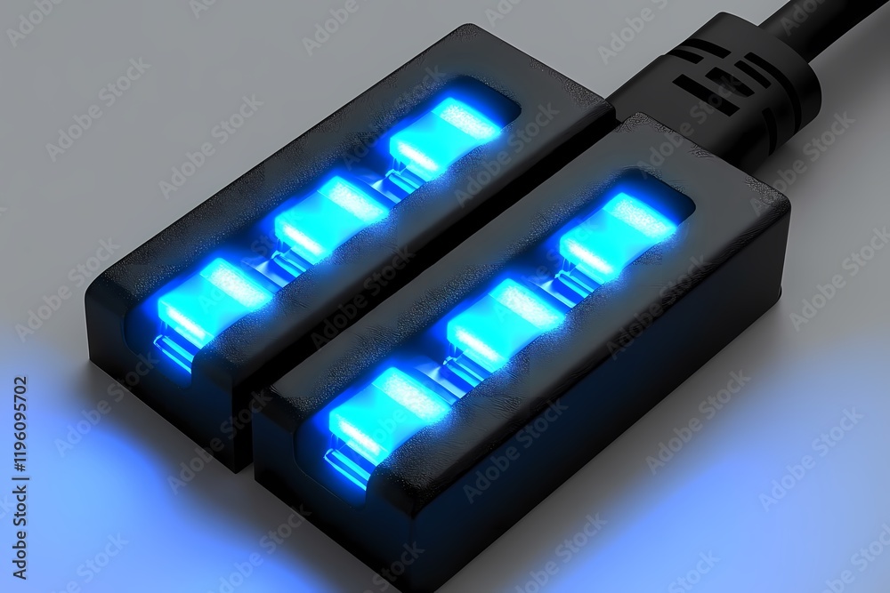 Naklejka premium Futuristic glowing blue technology interface