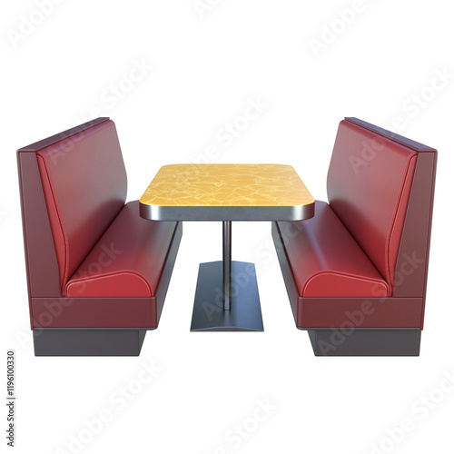 Diner Booth isolated on white
