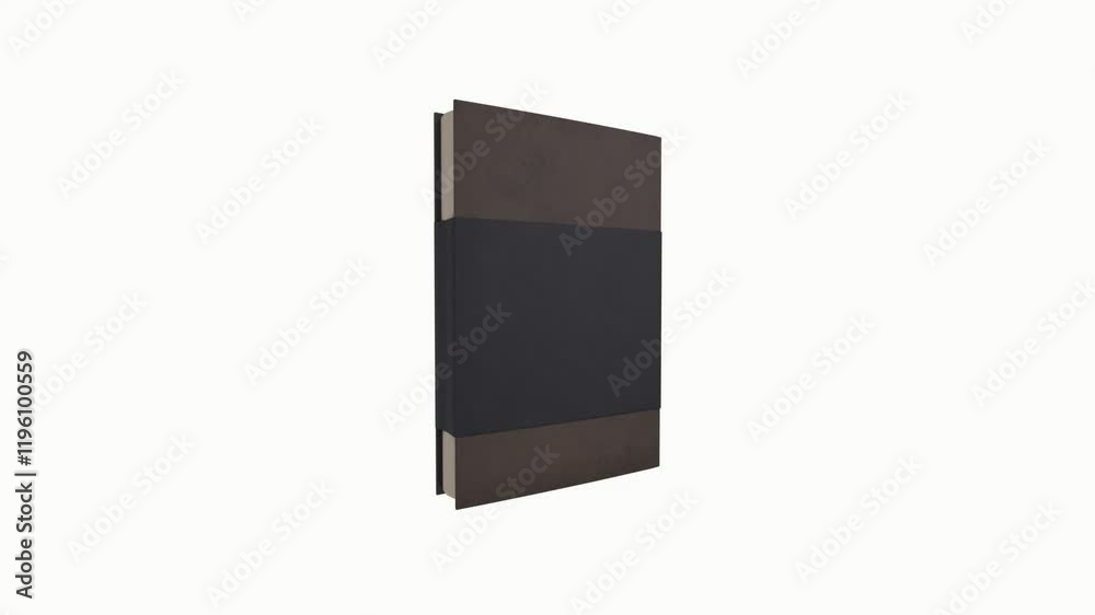 3D rendering of a modern book cover design in minimalistic style 3D rendering of a modern book cover design in minimalistic style
