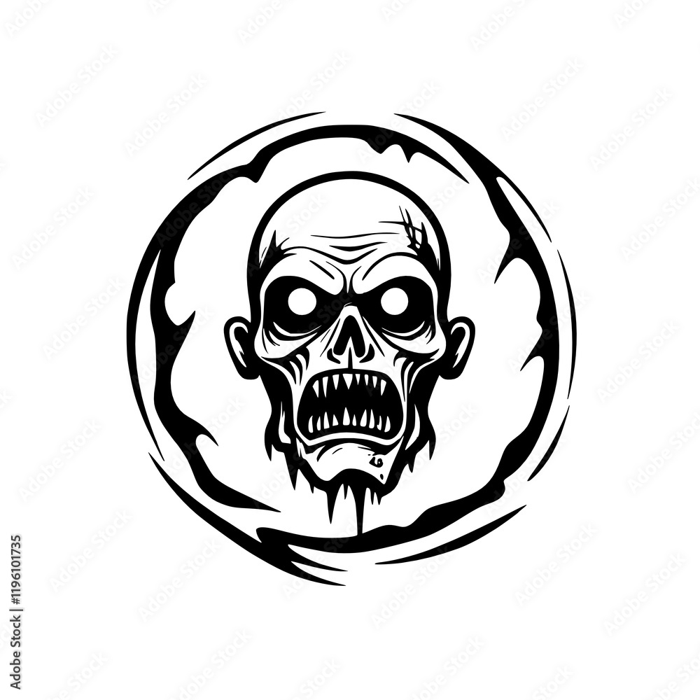Fototapeta premium illustration of a skull on a white background
