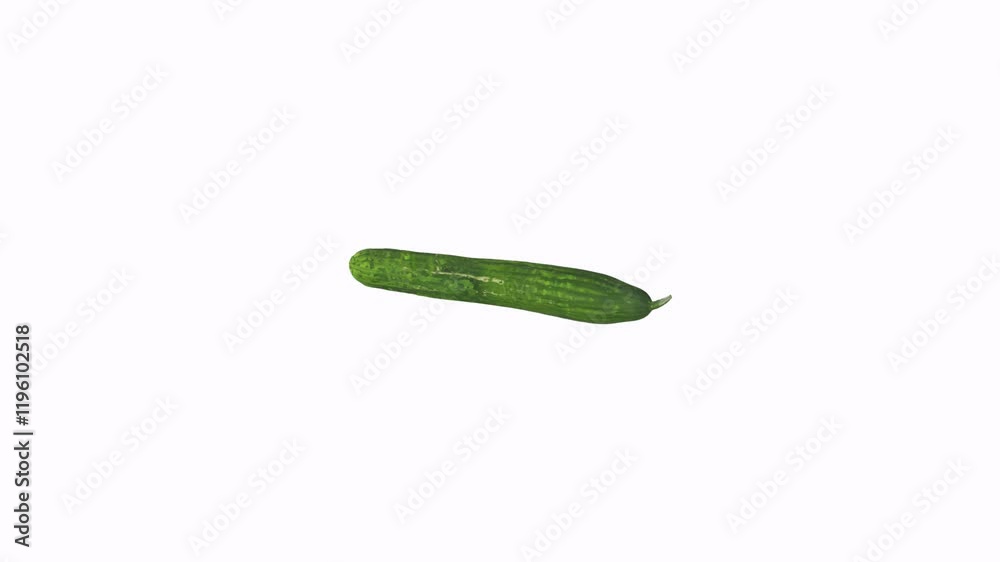 Unique 3D rendering of a cucumber on a plain background Unique 3D rendering of a cucumber on a plain background