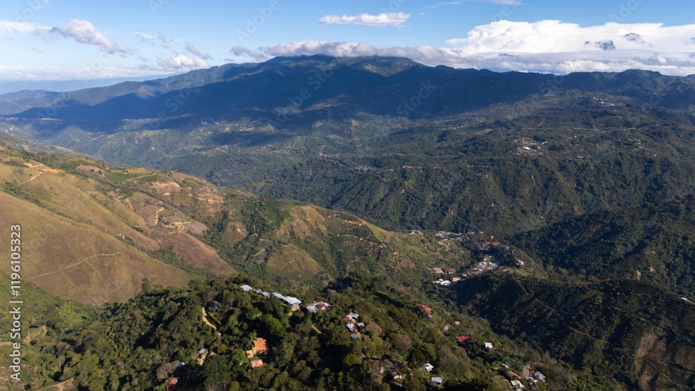 Aerial view of the mountains Aerial view of the mountains
