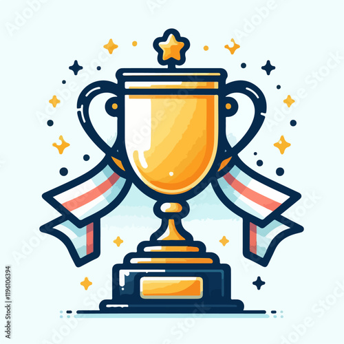 award trophy vector illustration