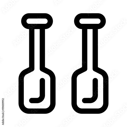 paddle line icon