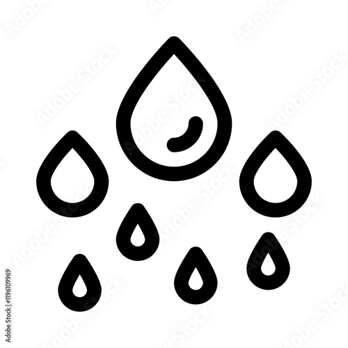 raindrop line icon