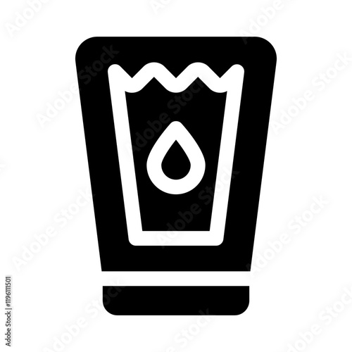 glass of water glyph icon