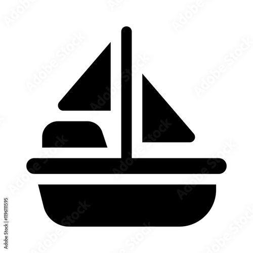 sailboat glyph icon