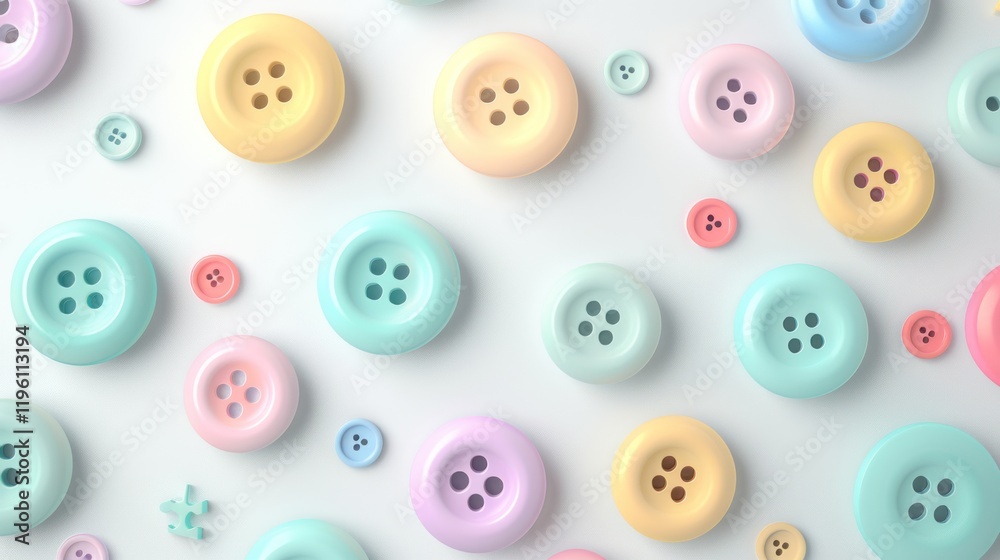Pastel Buttons Background: A Delightful Array of Colorful Sewing Buttons Pastel Buttons Background: A Delightful Array of Colorful Sewing Buttons