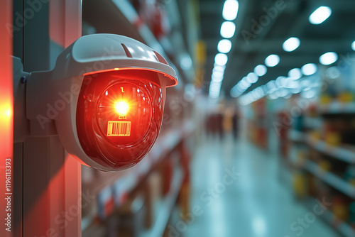 Anti-theft system in a store securing valuable merchandise with alarm activation