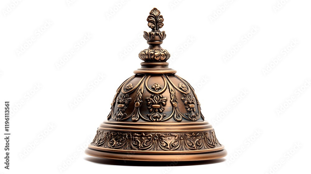 Ornate Bronze Bell-Shaped Decorative Item Ornate Bronze Bell-Shaped Decorative Item