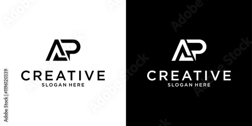 AP or PA initial letter vector logo design concept