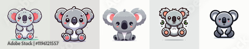 Photography collection of cute and adorable koala vectors