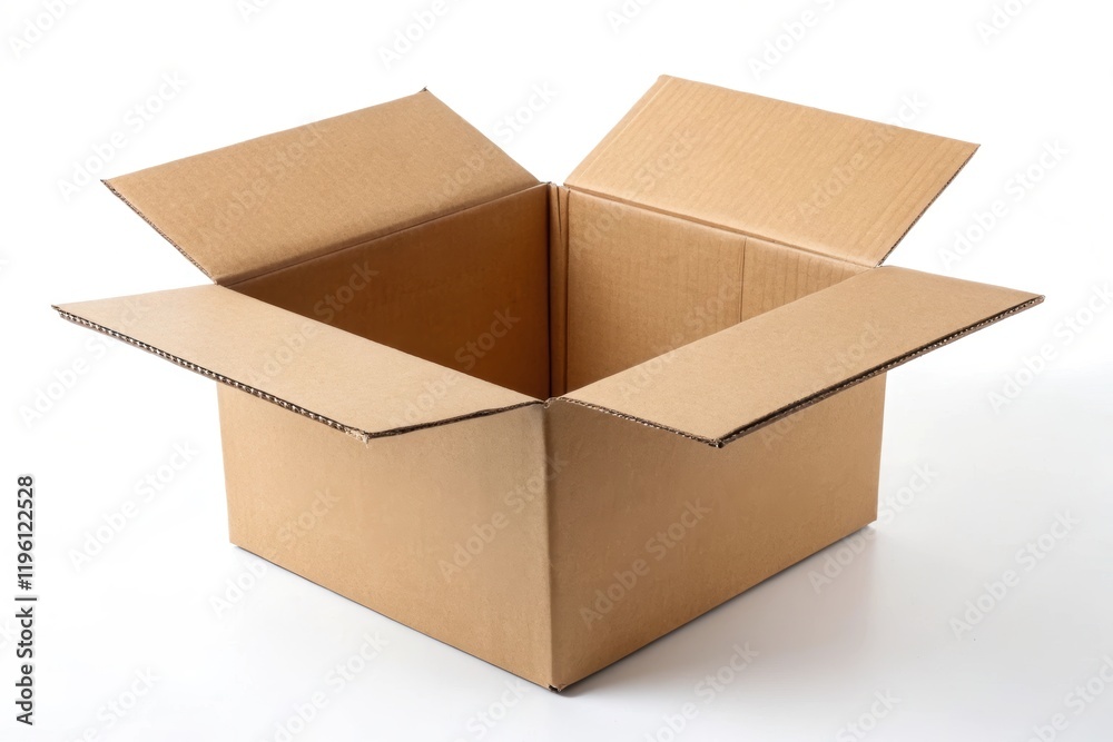 open cardboard box isolated on white open cardboard box isolated on white