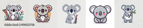 Photography collection of cute and adorable koala vectors