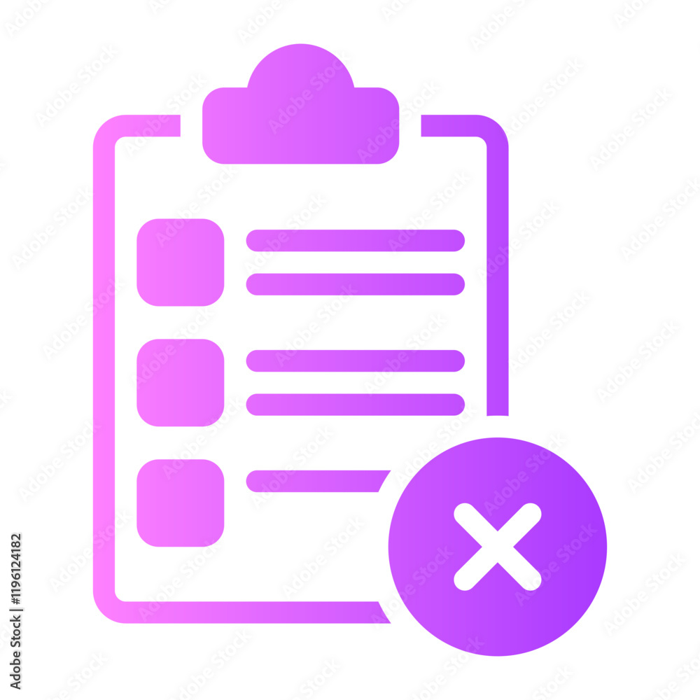 Obraz premium clipboard gradient icon